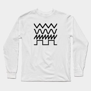 SYNTHESIZER WAVEFORMS #3 FATWAVES Long Sleeve T-Shirt